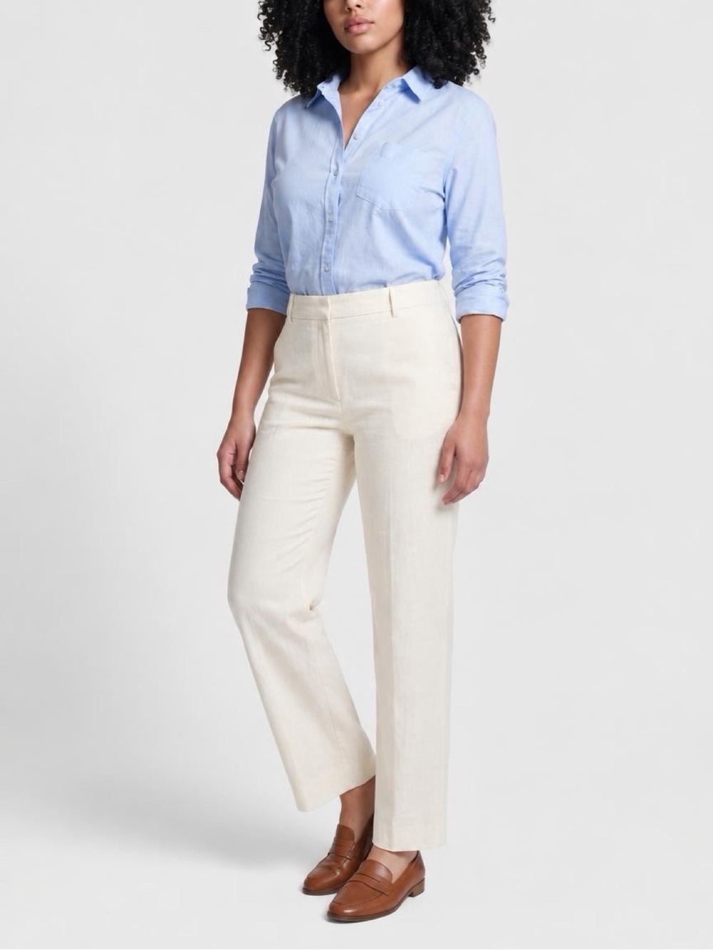 Banana Republic Wide-Leg White Pants